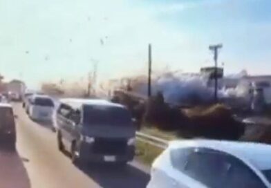 Vídeo mostra momento em que shopping explode após terremoto no Japão