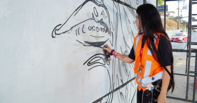 Prefeitura coloca mulheres no protagonismo da arte urbana e transforma viadutos da capital com projeto ‘Manaus em Cores: Arte que Protege’