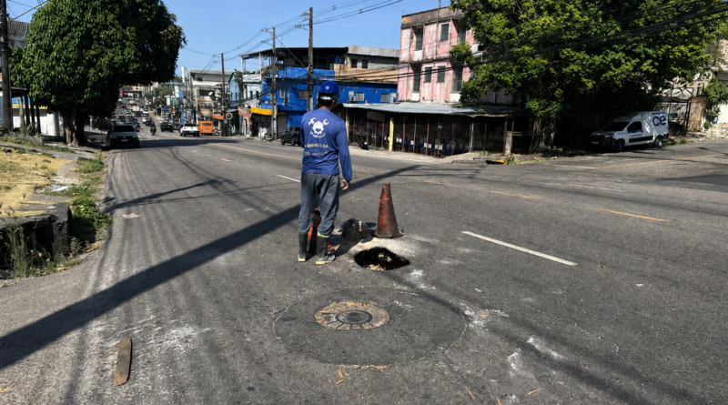 Ageman emite quatro notificações à Águas de Manaus por vazamentos e problemas na recomposição asfáltica