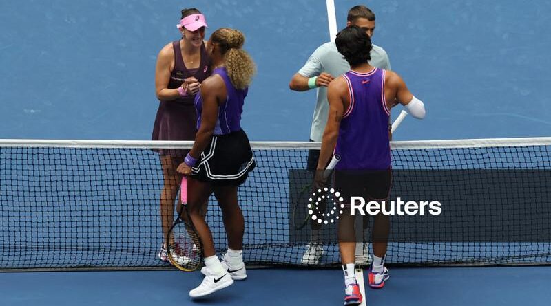 Serena Williams e Carlos Alcaraz são eliminados nas duplas mistas do US Open; o casal Monfils e Svitolina avança