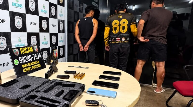 Suspeitos de furtar pistola com ‘chapolim’ são detidos e negam crime em Manaus